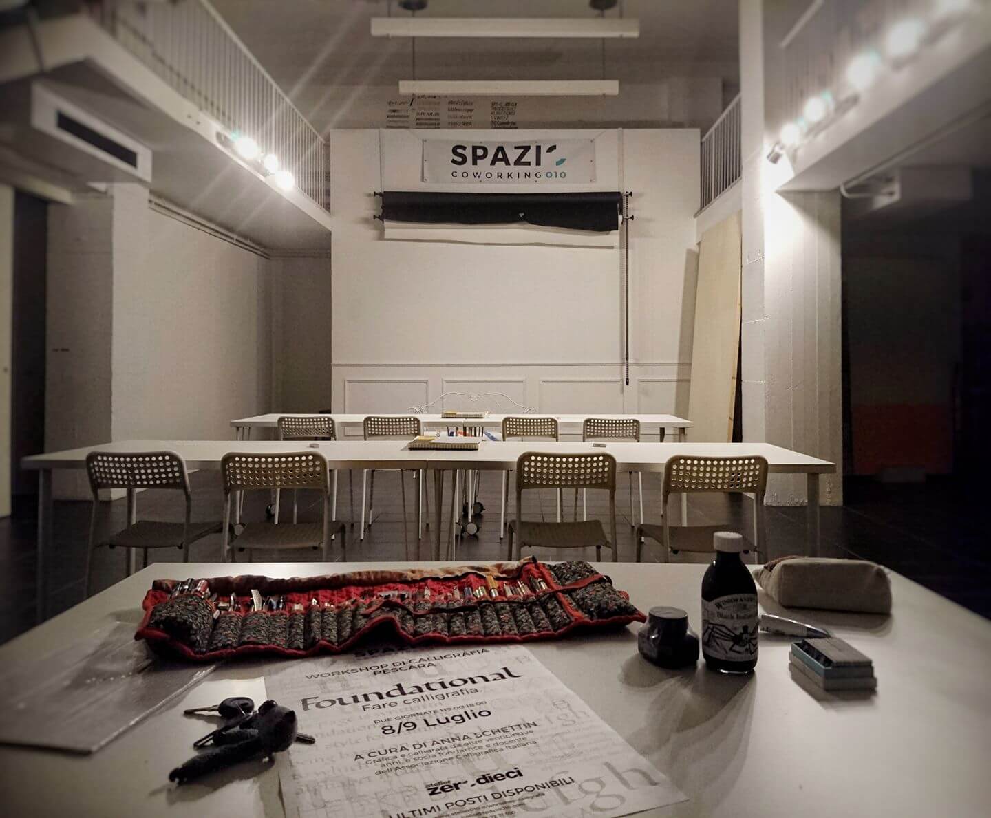 Spazio010_workshop_calligrafia il foundational_19942645_1960423417307965_1777773677699218026_o